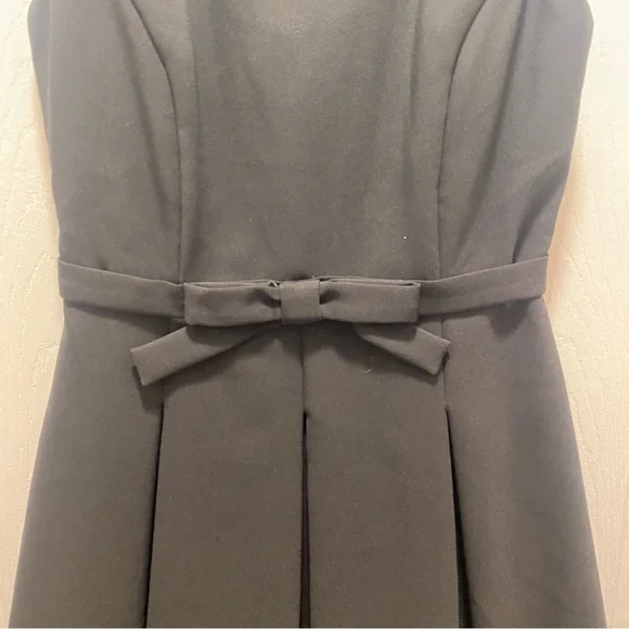 Lulus black mini bow belted detail princess dress FINAL CHANCE - Picture 5 of 6